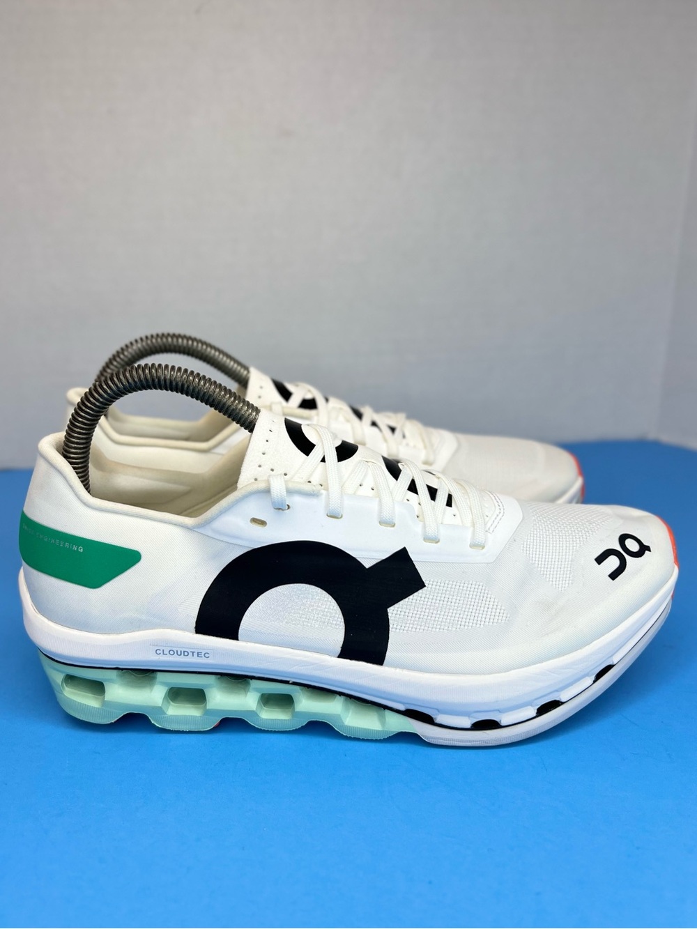 ON Cloudboom Echo Women's Undyed White/Mint 57.98255 Sz 7.5 New W/Defect No Box - Picture 3 of 16